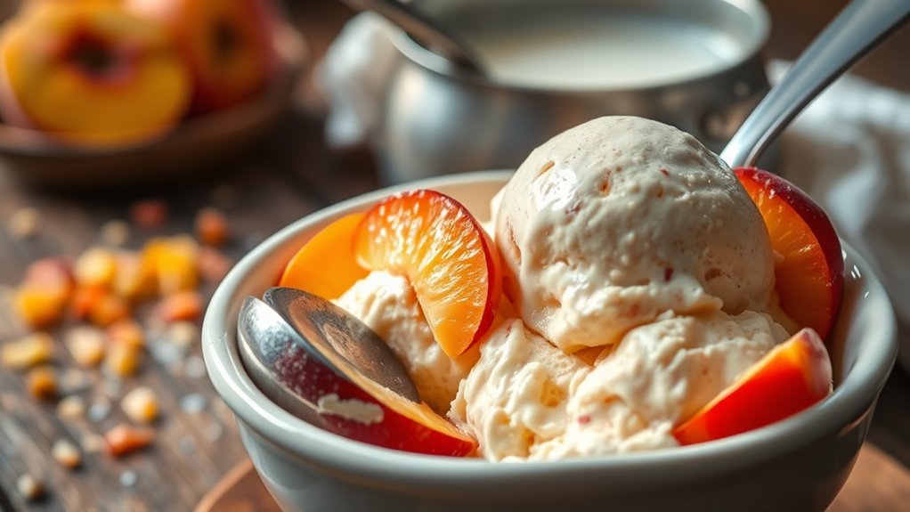 peach ice cream preparation steps