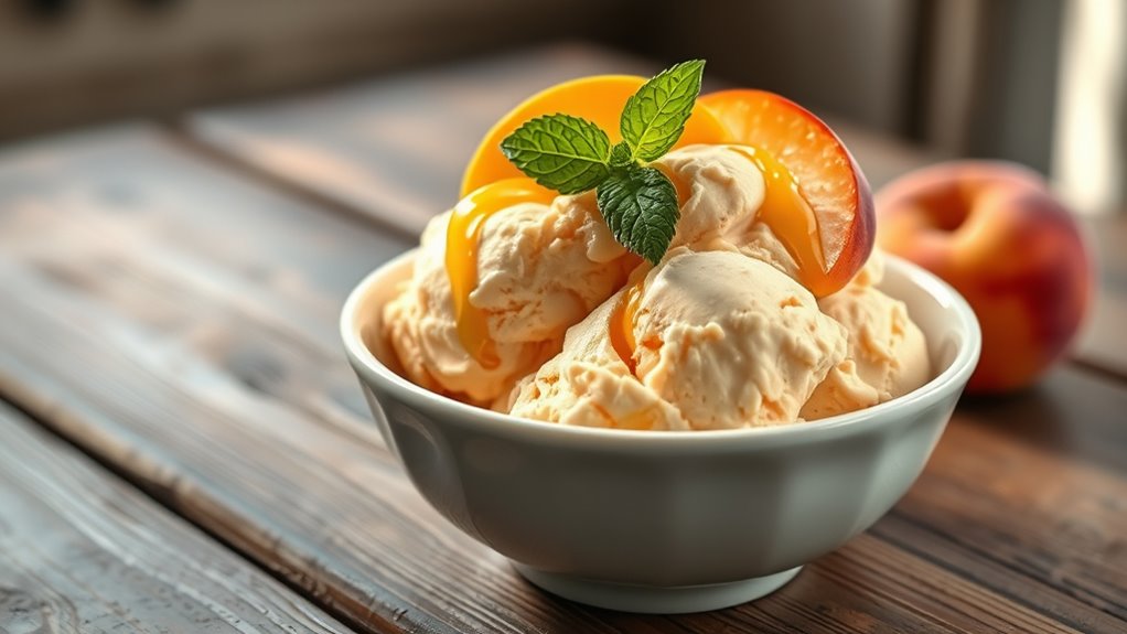 peach ice cream recipe