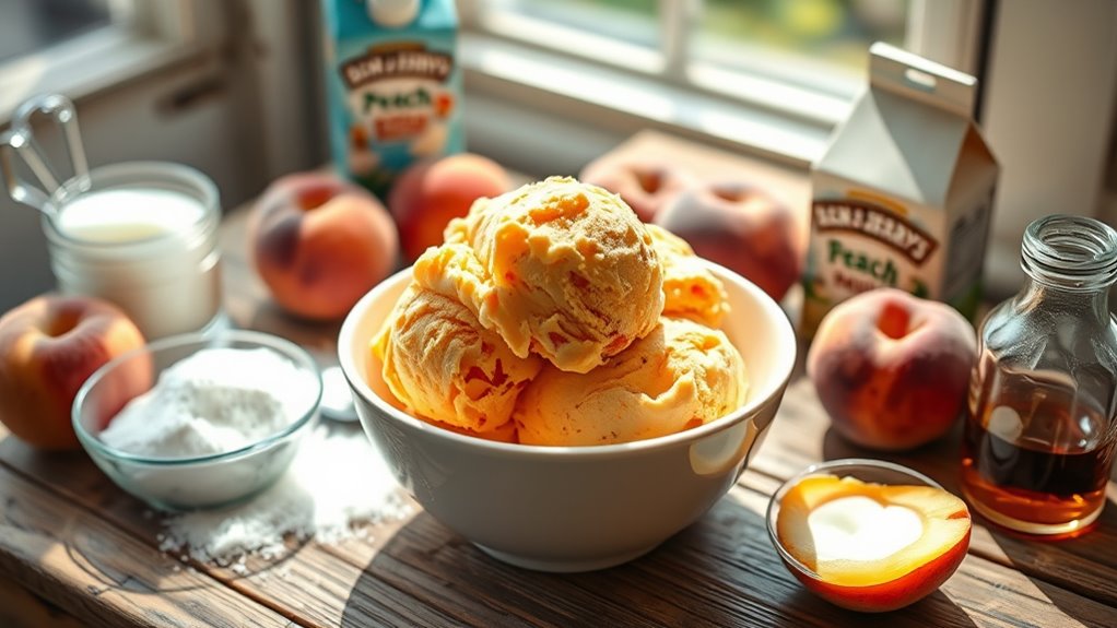 peach ice cream recipe ingredients