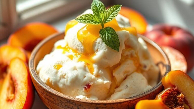 peach ice cream recipe