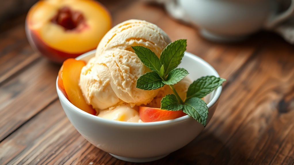 peach ice cream tips