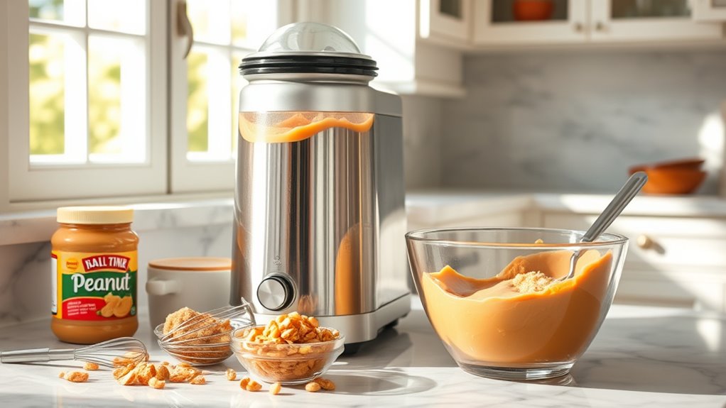 peanut butter ice cream preparation