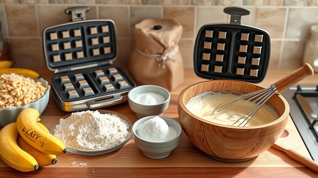 perfect banana waffle preparation