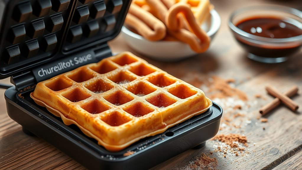 perfect churro waffle technique