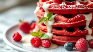 perfect red velvet waffles