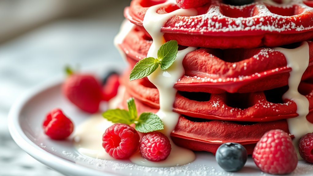 perfect red velvet waffles