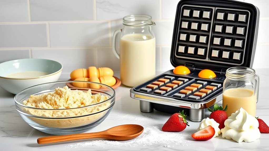 perfect waffle batter preparation