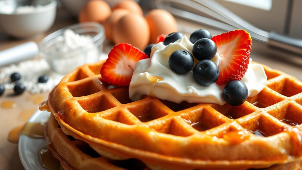 perfect waffle batter preparation