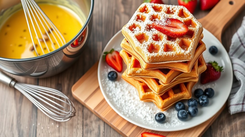 perfect waffle batter preparation