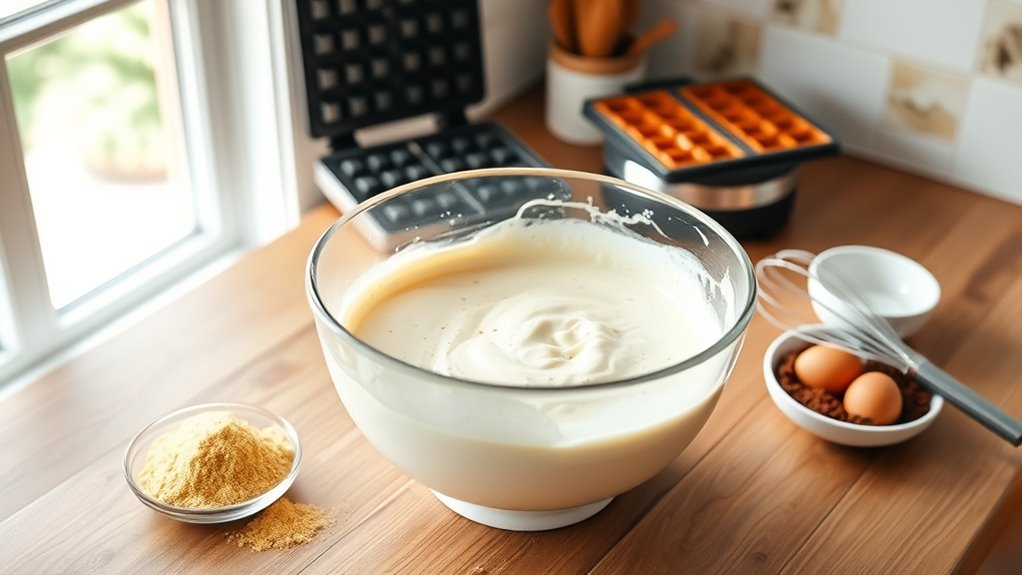 perfect waffle batter preparation