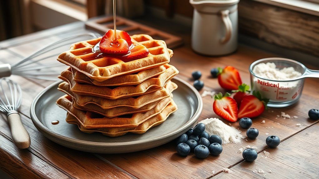 perfect whole grain waffles