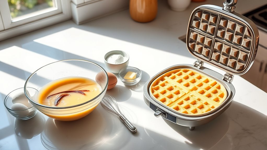 perfecting waffle batter preparation