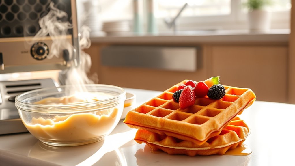 perfecting waffle cooking technique