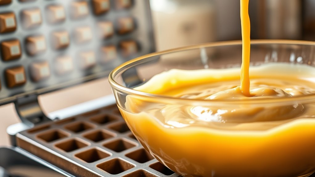 perfectly cooked banana waffles