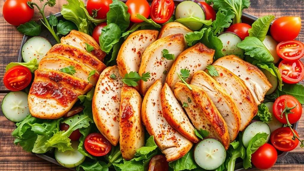 perfectly cooked chicken breasts