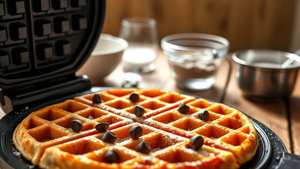 perfectly cooked crispy waffles