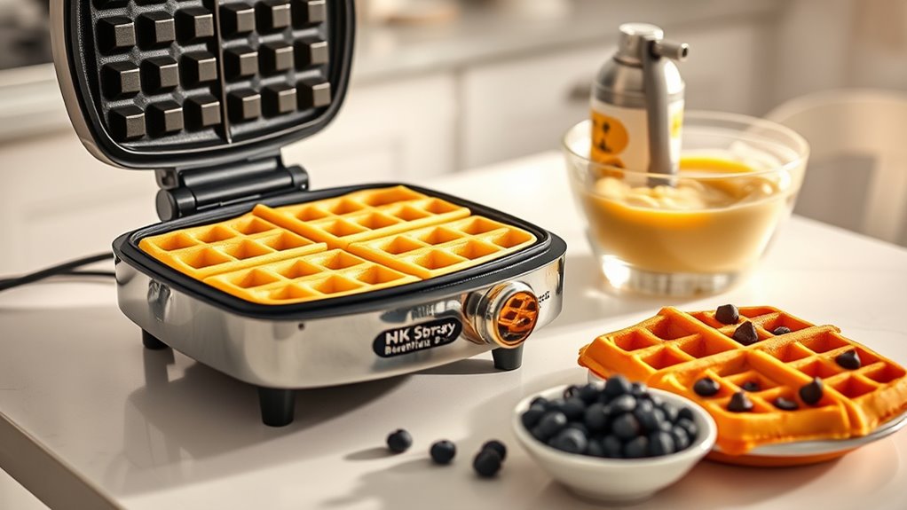 perfectly cooked crispy waffles