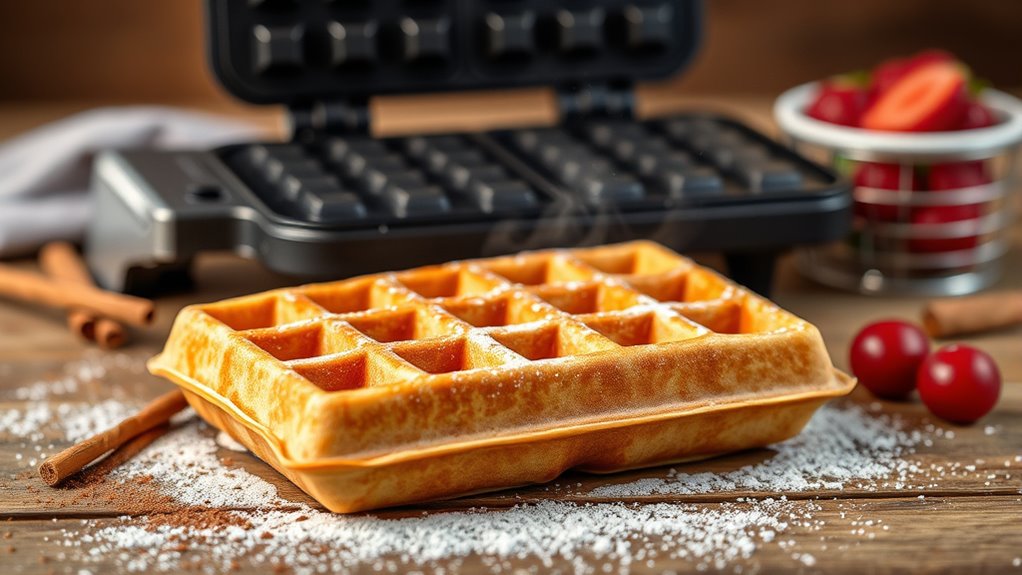perfectly cooked crispy waffles