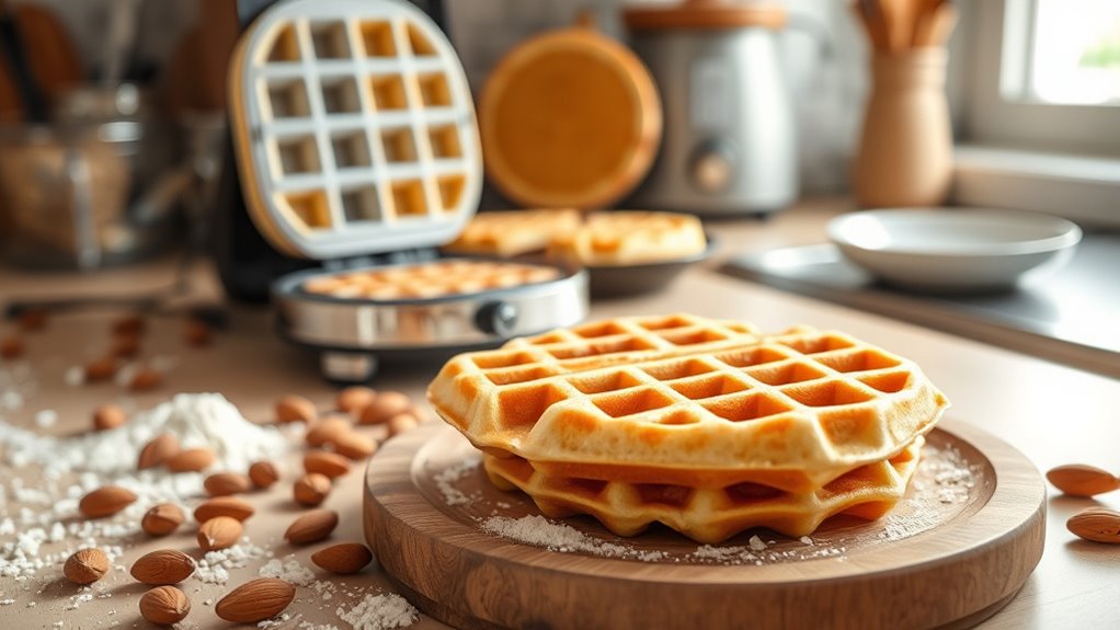 perfectly cooked crispy waffles