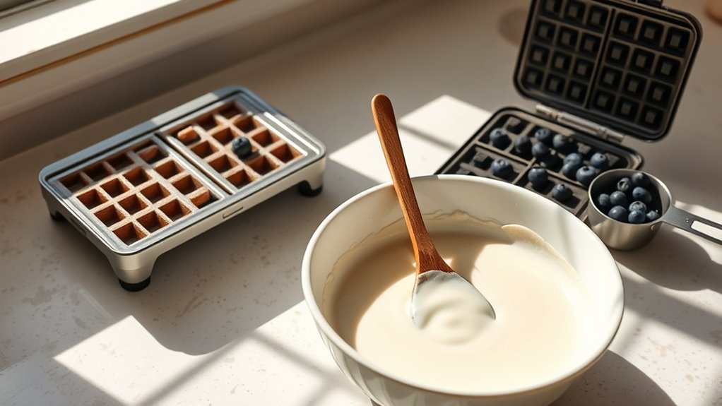 perfectly cooked fluffy waffles