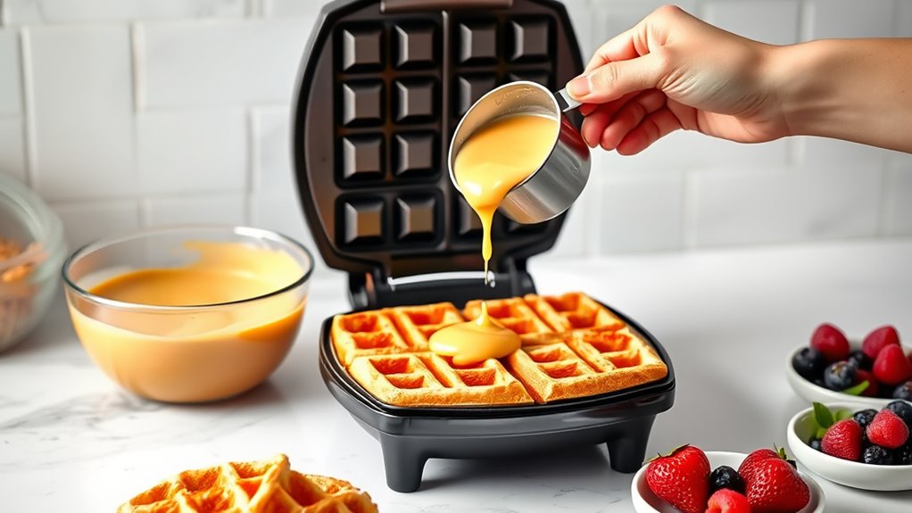 perfectly cooked gluten free waffles