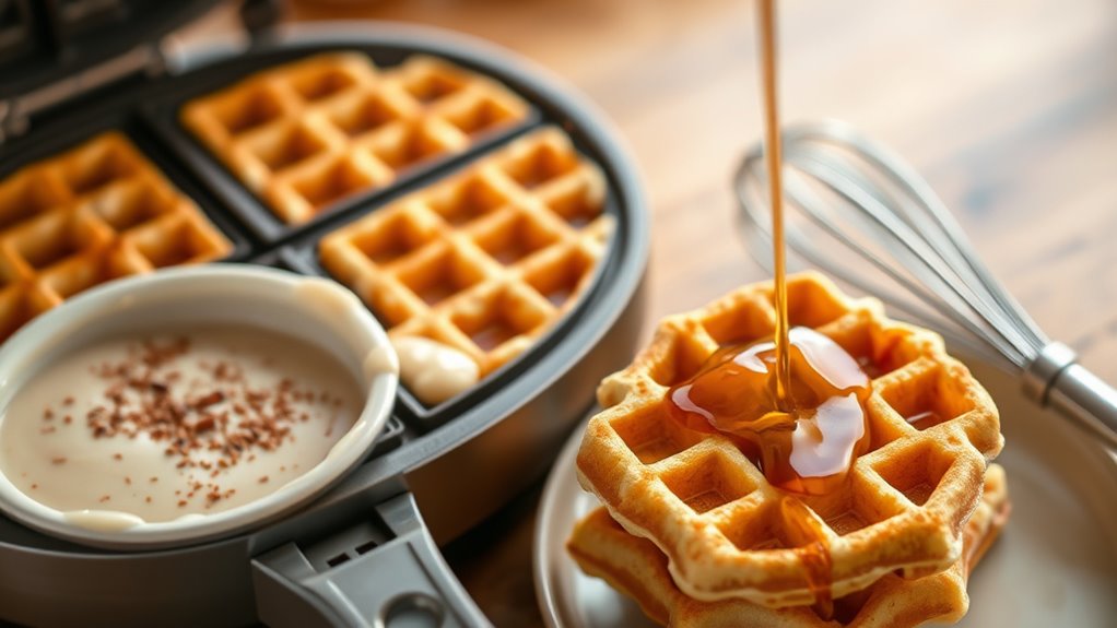 perfectly cooked mini waffles