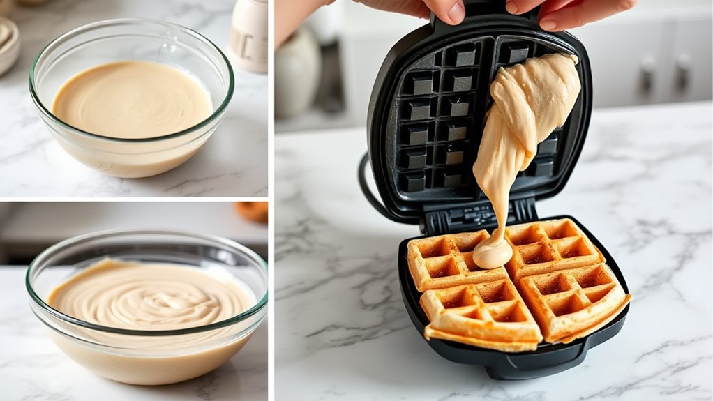 perfectly cooked oatmeal waffles