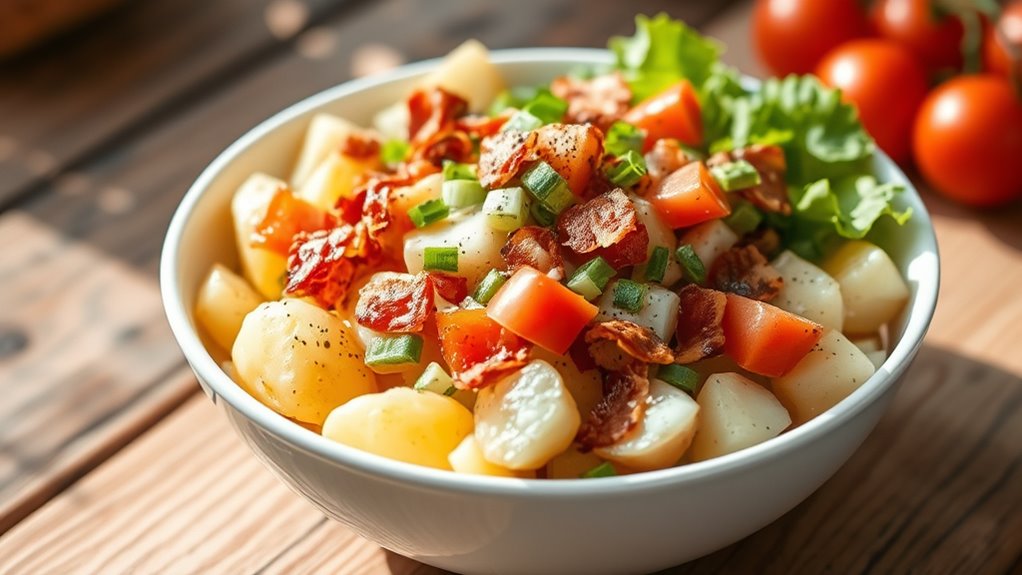 perfectly cooked potato salad