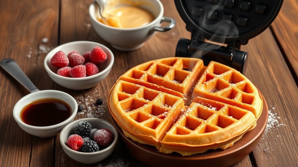 perfectly cooked waffles recipe