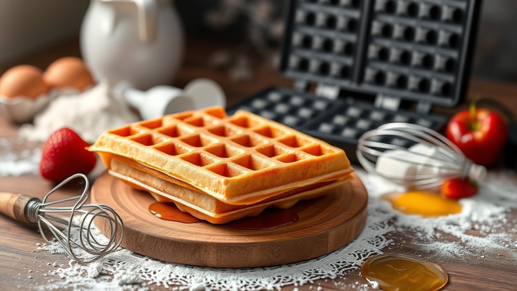 perfectly cooked waffles technique