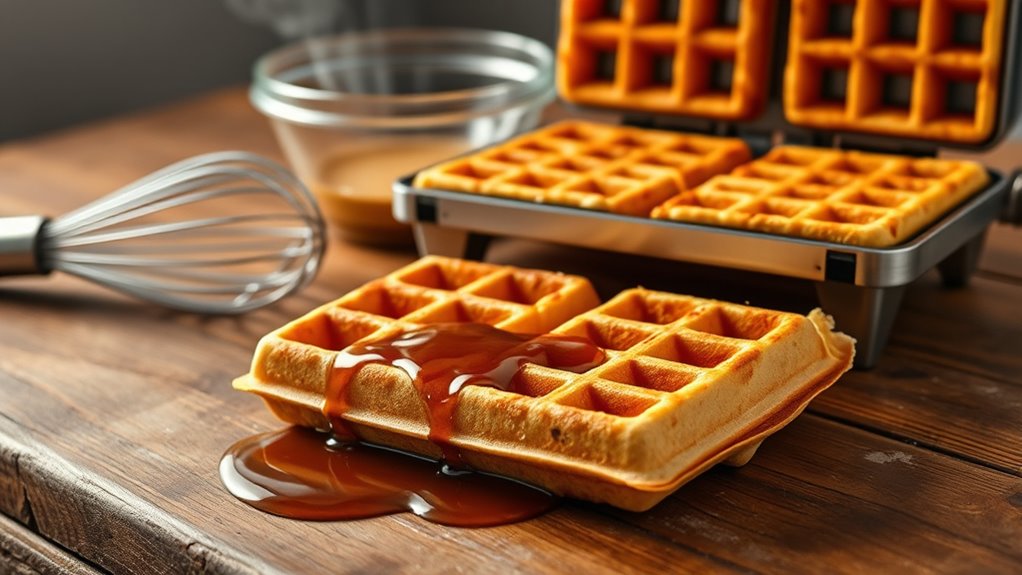 perfectly crisp fluffy waffles