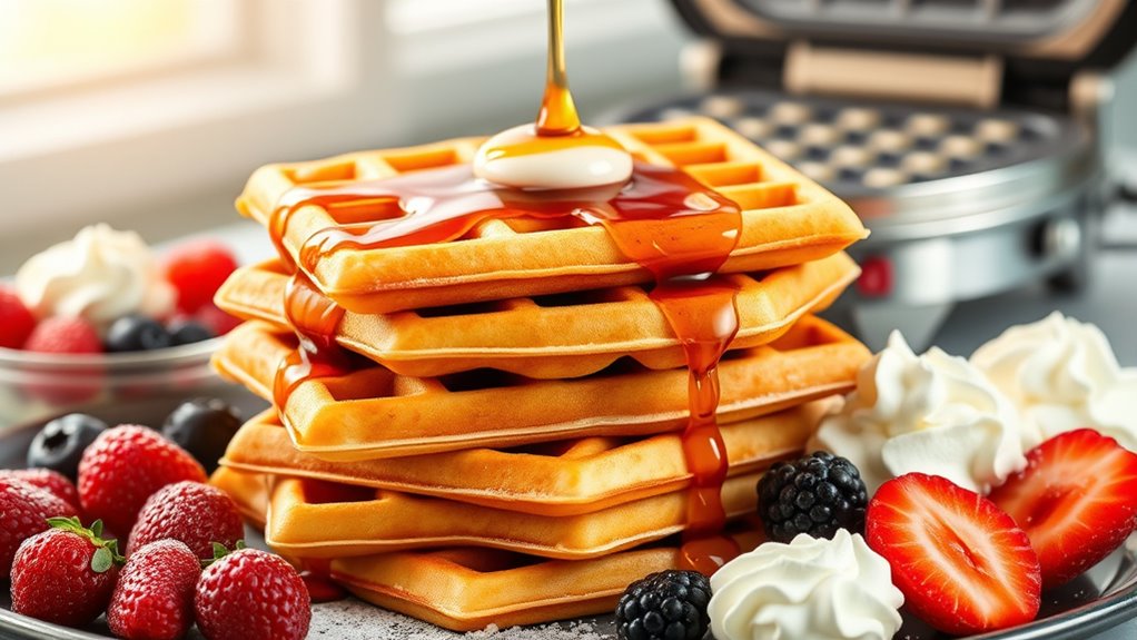 perfectly crispy homemade waffles