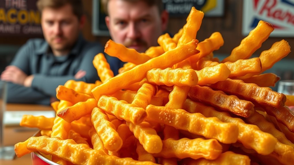 perfectly crispy waffle fries