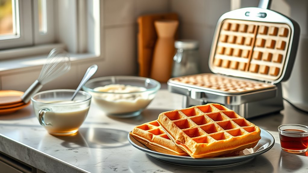 perfectly crispy waffle technique
