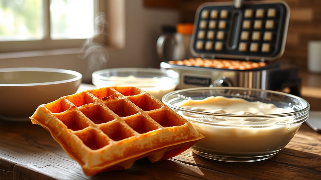 perfectly customizable waffle cooking