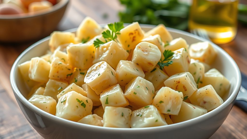 perfectly dressed potato salad