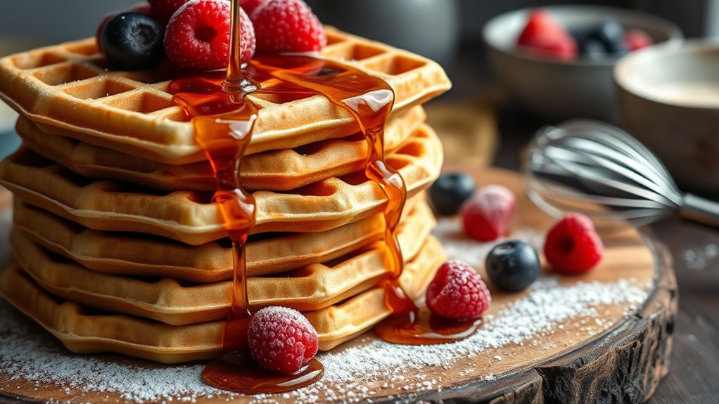 perfectly fluffy waffle batter