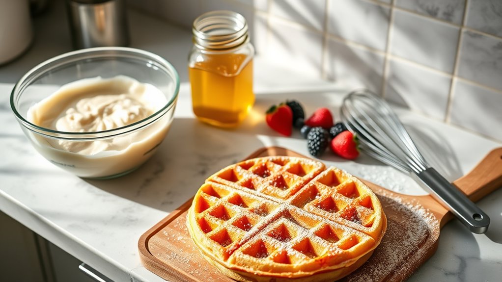 perfectly prepared waffle batter