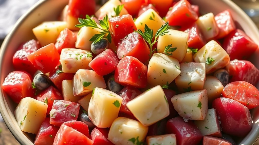 perfectly seasoned potato salad