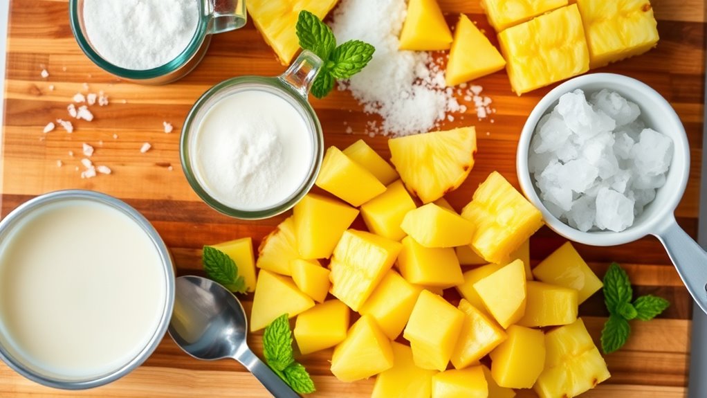 pineapple ice cream topping ingredients