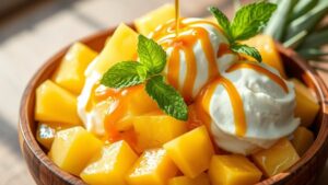 pineapple ice cream topping