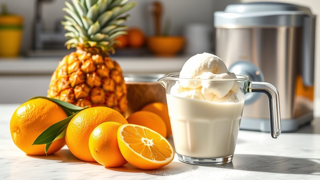 pineapple orange ice cream recipe