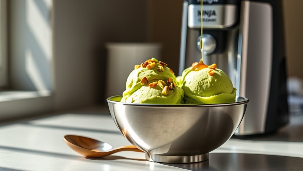 pistachio ice cream preparation