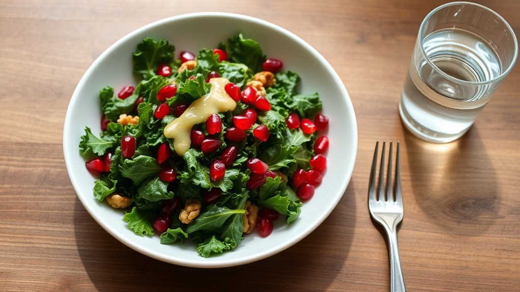 plating kale salad beautifully