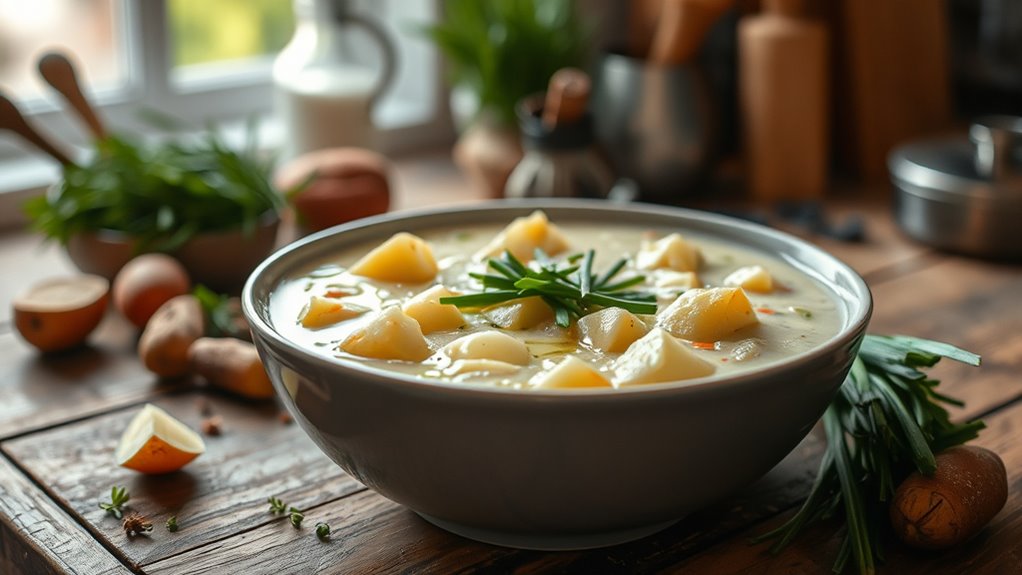 potato soup milk free recipe