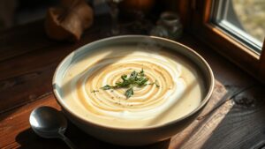 potato soup with mushrooms
