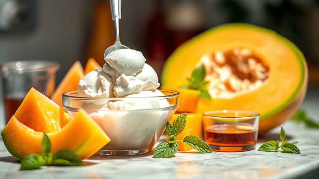 precise melon ice cream recipe