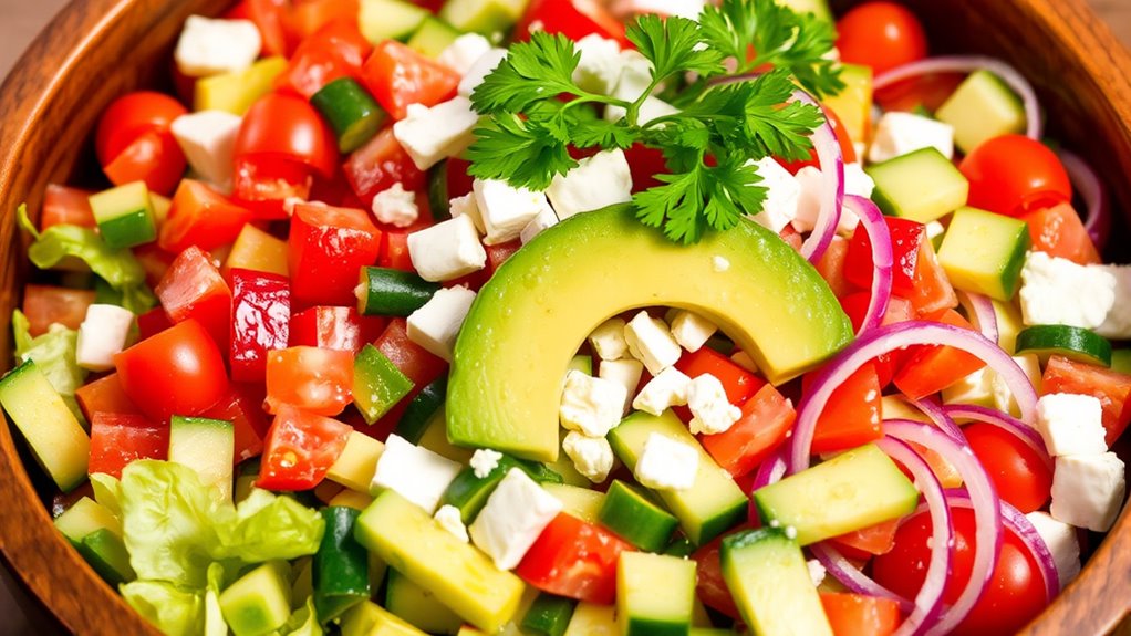 precise salad ingredient measurements