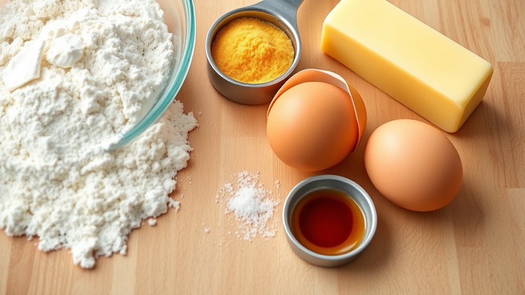 precise waffle ingredients measured