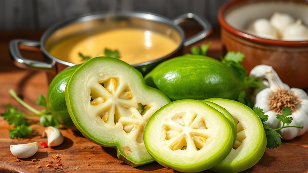 prep chayote for soups